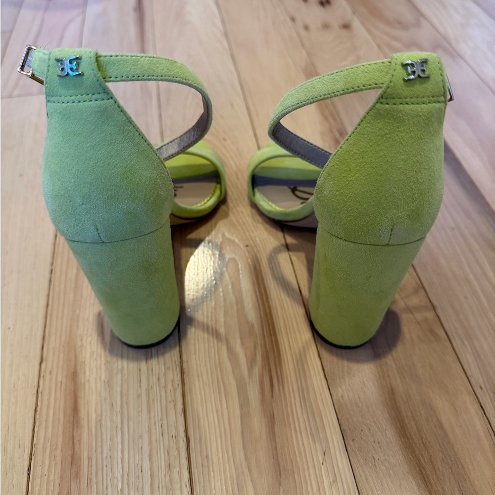 Sam Edelman Yaro Block Heel Sandals - lime green! Size 6! - Picture 4 of 5